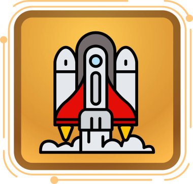 Bir roketin vektör simgesi