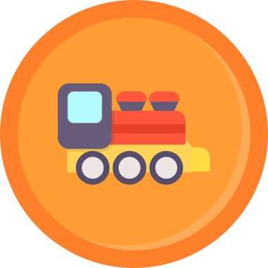 tren. Web simgesi basit tasarım