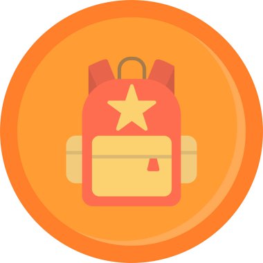 Sırt çantası simge vektör çizim