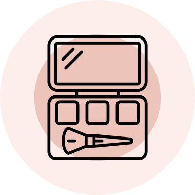 Makyaj fırça simge vektör çizim