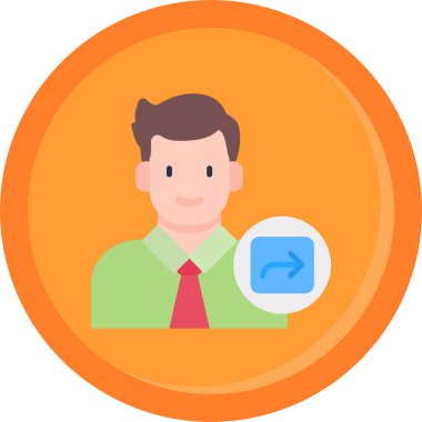 Rozet ve çalışan için iş yönetimi dairesi simgesi