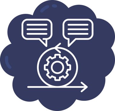 Bulut Hesaplama. Web simgesi basit illüstrasyon