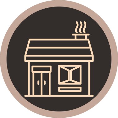 Ev. Web simgesi basit illüstrasyon