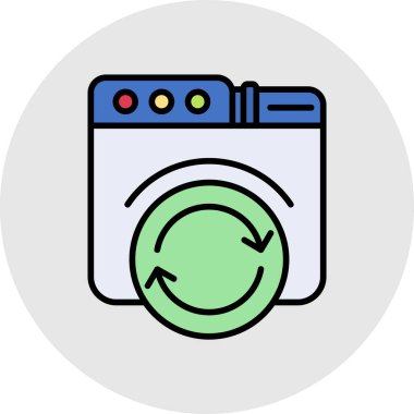 Web ve mobil uygulaması tasarımı, Çamaşırhane logo kavramı için beyaz arka plan üzerinde izole Çamaşırhane simge vektör