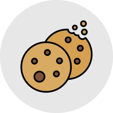 Çikolatalı kurabiye vektör illüstrasyonu