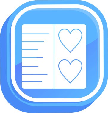 Bir kalp simgesinin vektör illüstrasyonu