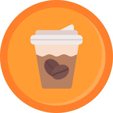 kahve ikonu, vektör illüstrasyonu