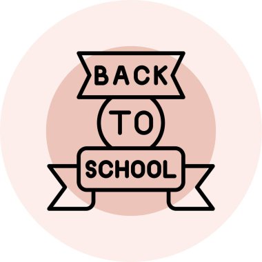 moda stil tasarım arka planında okul simgesine geri dön