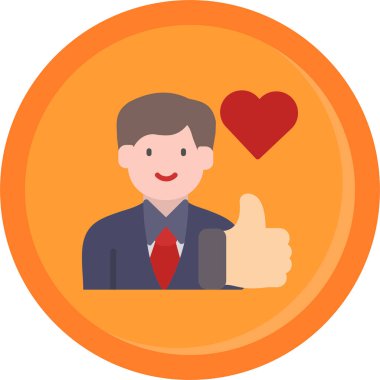 İş adamı. Web simgesi basit illüstrasyon