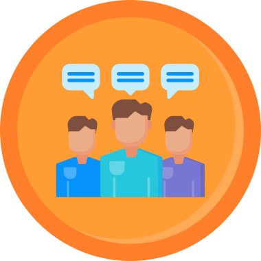 Konuş. Web simgesi basit illüstrasyon