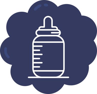 Bebek şişe simgesi, basit tarzı