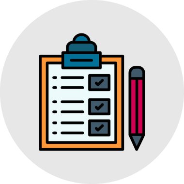 Liste düz vektör simgesi