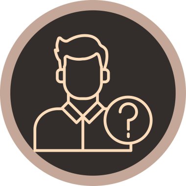 Soru simgesi, vektör illüstrasyonu