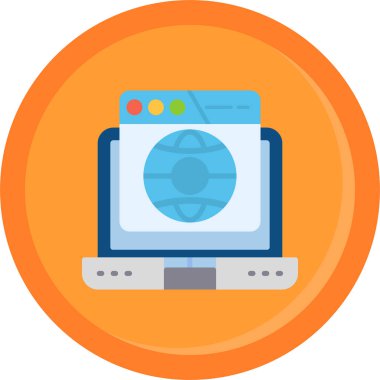 Bilgisayar. Web simgesi basit tasarım
