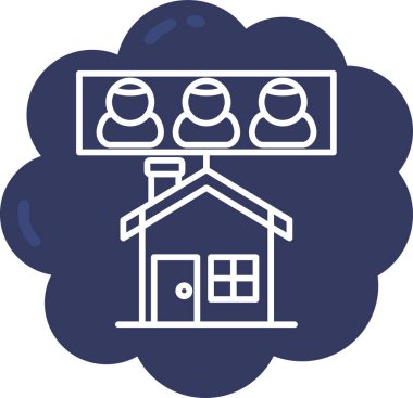 Ev. Web simgesi basit illüstrasyon