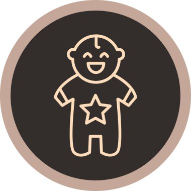 Bebek simgesinin vektör illüstrasyonu