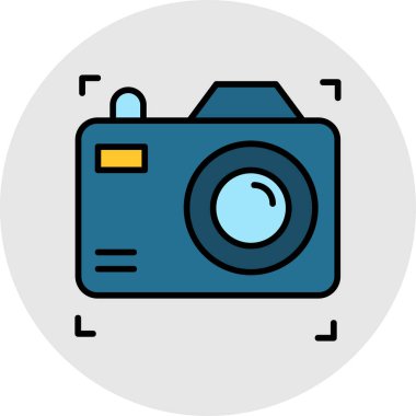 Kamera. Web simgesi basit illüstrasyon