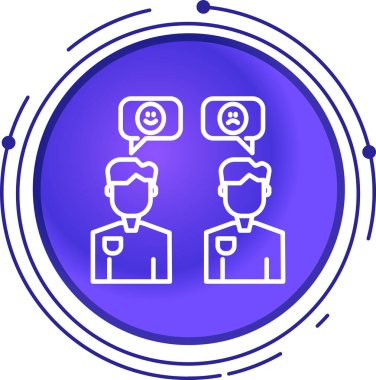 Müşteri hizmeti simgesi, vektör illüstrasyonu