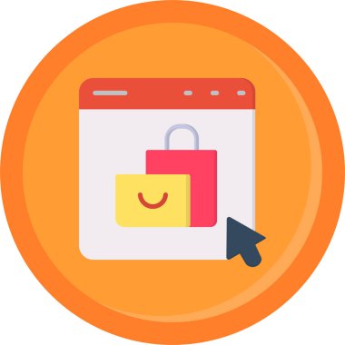 Düz stil indirimli alışveriş etiketi simgesi