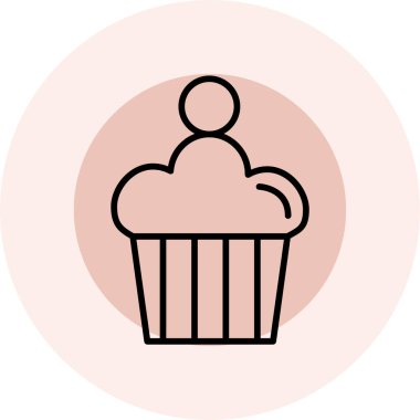 vektör cupcake simge tasarlamak