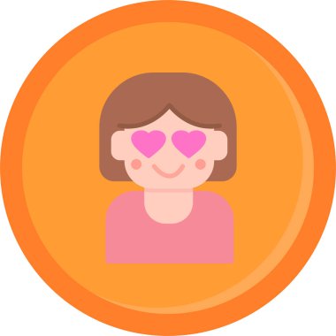 Aşk. Web simgesi basit illüstrasyon