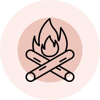 Yangın. Web simgesi basit tasarım