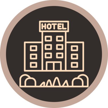 Bir bina simgesinin vektör illüstrasyonu