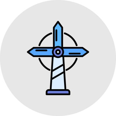 Bir haçın vektör illüstrasyonu