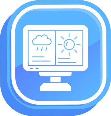 Bulut. Web simgesi basit illüstrasyon