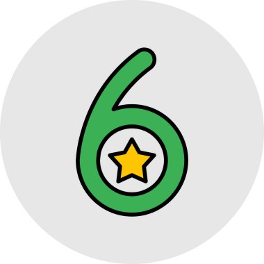 Beş yıldız vektör simgesi