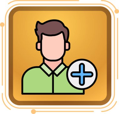 Erkek avatar simge, anahat stili