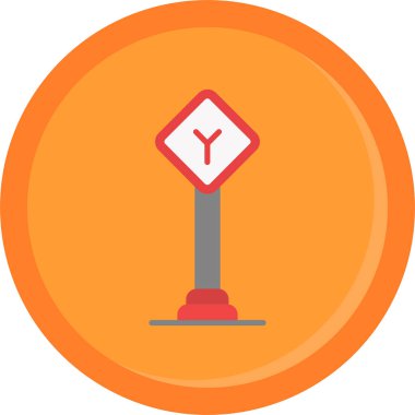 Yol işaretleri ikon vektör illüstrasyonu