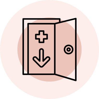 Kapı simgesinin vektör illüstrasyonu