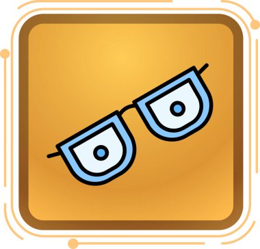 bir gözlüğün kare gradyan simgesi