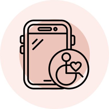 mobil uygulama vektör simgesi modern illüstrasyon