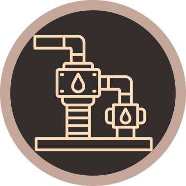 Petrol pompası simgesinin vektör illüstrasyonu