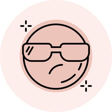 gözlüklü ve gözlüklü bir avatar yüzü