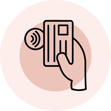 Dokunma simgesinin vektör illüstrasyonu