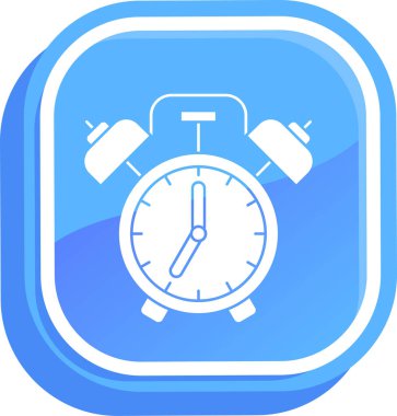 Alarm saat simgesi, vektör illüstrasyonu basit tasarım