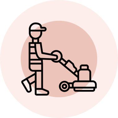 Süpürge Temizleyici vektör simgesi