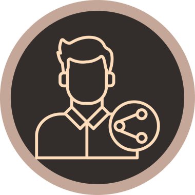 Adamım. Web simgesi basit illüstrasyon