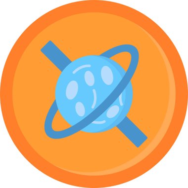 Gezegen evren simgesi düz stil