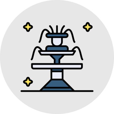 Beyaz arka planda sihirli değnek ikonu olan ana hatlı sihirbaz. Sihir numarası. Eğlence partisi. vektör.