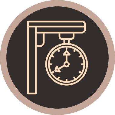 Saat simgesinin vektör illüstrasyonu