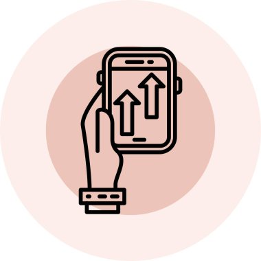 Moda biçimi izole edilmiş arkaplanda akıllı telefon simgesi