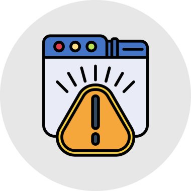 Uyarı uyarısı simgesi tam taslak biçiminde