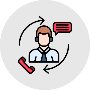 Müşteri servisi. Basit resimleme