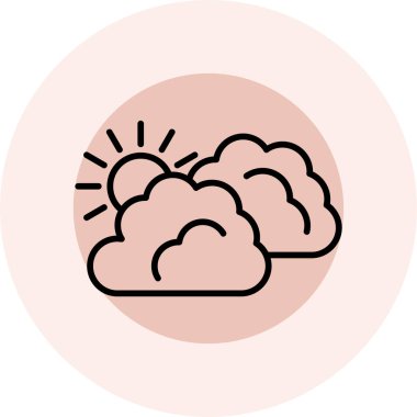 Bulut. Web simgesi basit illüstrasyon