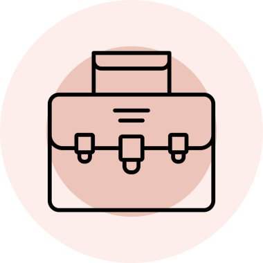 Çanta. Web simgesi basit illüstrasyon