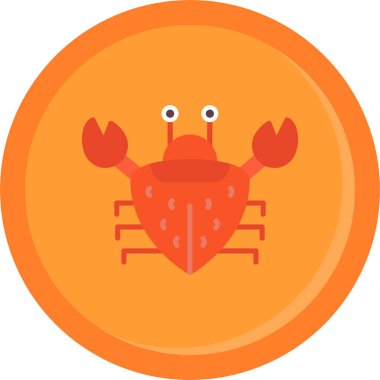 Yengeç simgesi vektör illüstrasyonu